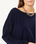 Pull/Gilet 100% Laine col V Florence nuit