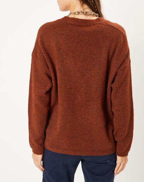 Gilet lungo Constance cognac