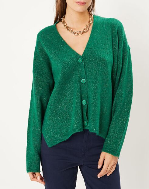 Gilet en Maille mélangée Constance vert