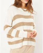 Pull marinière Camilla écru