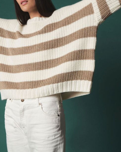 Pull marinière Camilla écru