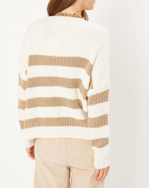 Pull marinière Camilla écru
