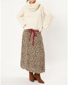 Maglione con bottoni Théodore in misto lana e alpaca ecrù
