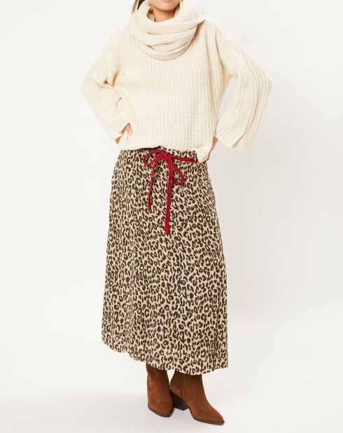 Maglione con bottoni Théodore in misto lana e alpaca ecrù
