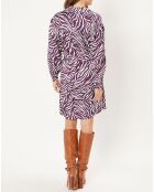 Robe courte Lena à motifs violette