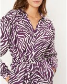 Robe courte Lena à motifs violette