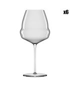 6 Verres à Vin de Bourgonge Transparents - 71cl