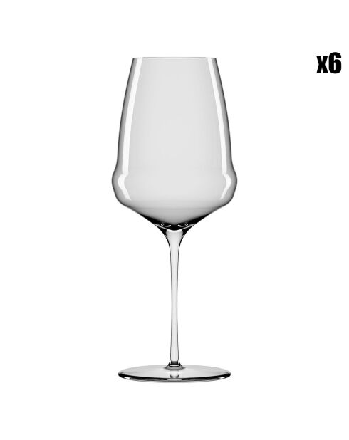 6 Verres à Vin Transparents - 48cl