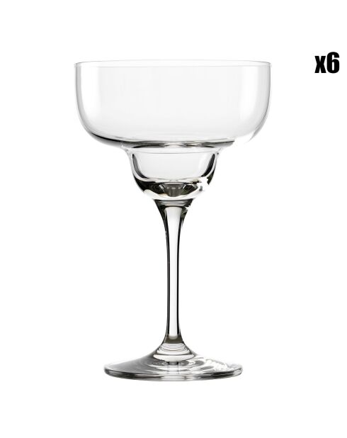 6 Verres à Cocktail Transparents - 34cl