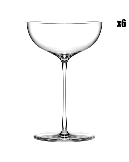 6 Verres à Cocktail Transparents - 31.8cl