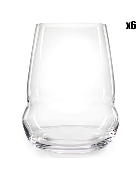 6 bicchieri trasparenti - 44cl