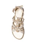 Louise weiß/goldene Sandalen
