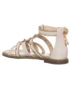 Louise weiß/goldene Sandalen