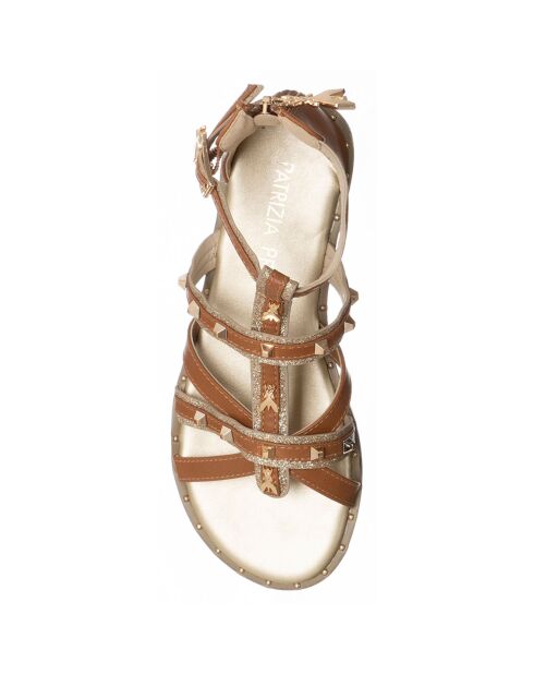 Kamelfarbene Sandalen Louise