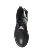 Boots en Cuir Lise noires - Talon 4.5 cm