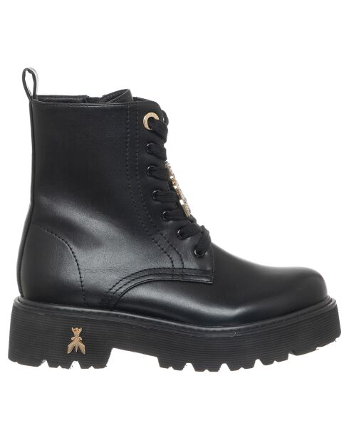 Boots en Cuir Lise noires - Talon 4.5 cm