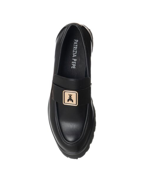 Mocassins Elena noirs - Talon 4.5 cm