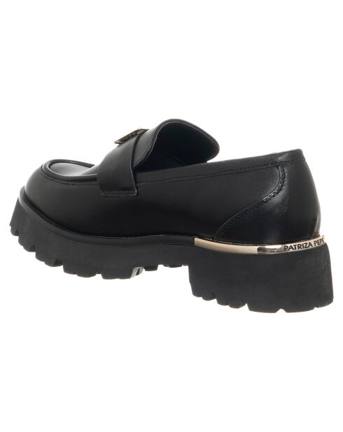 Mocassins Elena noirs - Talon 4.5 cm