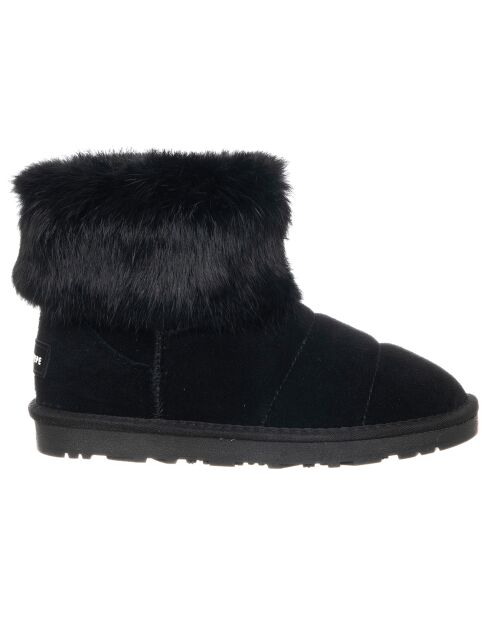 Boots en Cuir Alya noires
