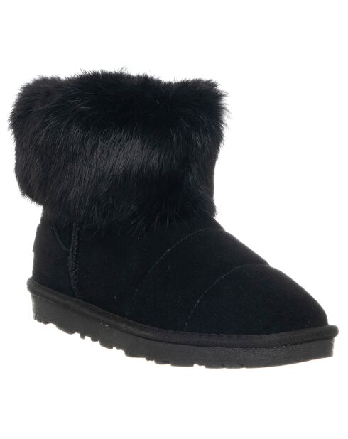 Boots en Cuir Alya noires