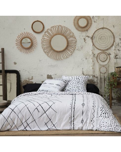 Parure housse de couette blanche