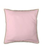 Coussin déhoussable avec passepoil rose clair - 40x40 cm