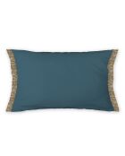 Coussin déhoussable avec franges bleu foncé - 30x50 cm