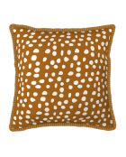 Coussin déhoussable point de cheval marron/bleu foncé - 40x40 cm