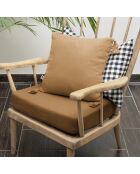 Cuscino rimovibile con nappine marroni - 40x40 cm