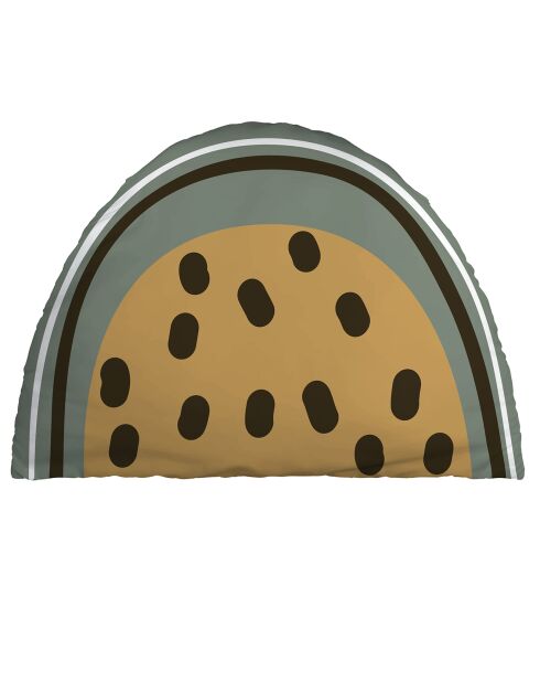 Coussin déhoussable Tranche kaki/marron - 35x50 cm