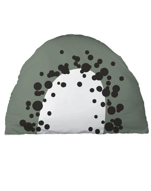 Coussin déhoussable Tranche kaki/marron - 35x50 cm