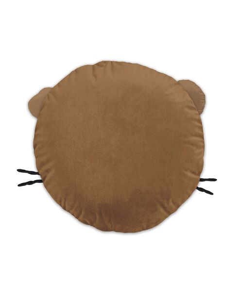 Cuscino rimovibile con orecchie marroni - D30 cm