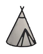 Coussin  déhoussable Tipi blanc/noir - 37.5x50 cm