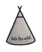 Coussin  déhoussable Tipi blanc/noir - 37.5x50 cm