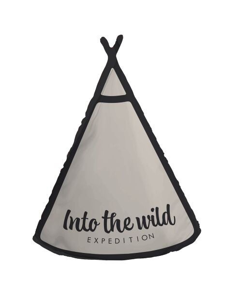 Coussin  déhoussable Tipi blanc/noir - 37.5x50 cm