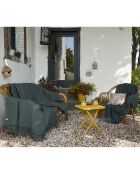 Plaid à franges gris foncé - 180x220 cm