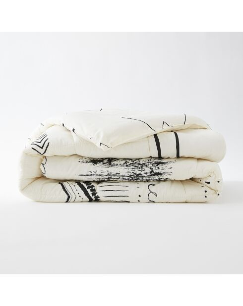 Couette imprimée blanc/noir