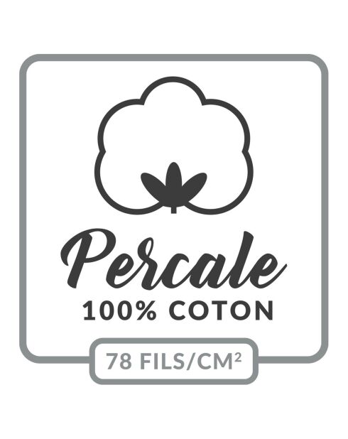 Drap Housse Percale de Coton nude