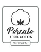 Drap Housse Percale de Coton tilleul