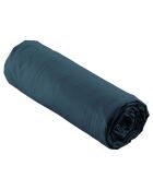 Middernachtblauw hoeslaken van perkal katoen