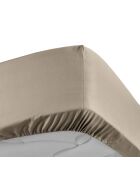 Drap Housse Percale de Coton sable