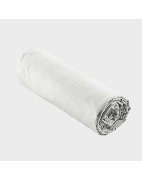 Drap Housse Percale de Coton blanc