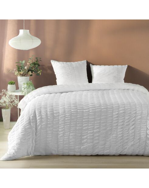 Parure housse de couette blanche