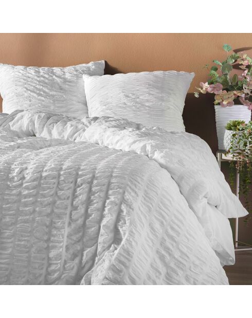 Parure housse de couette blanche