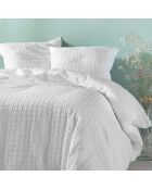 Parure housse de couette blanche