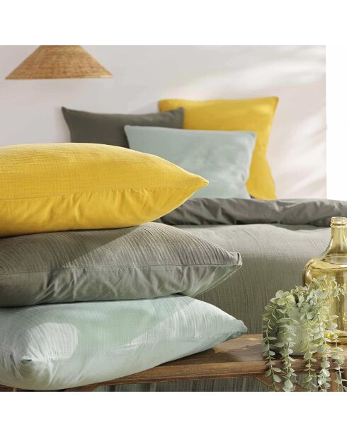 Parure housse de couette en Gaze de Coton rose