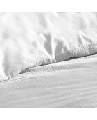 Witte dekbedovertrekset van katoengaas