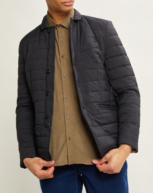 Blazer matelassé bleu foncé