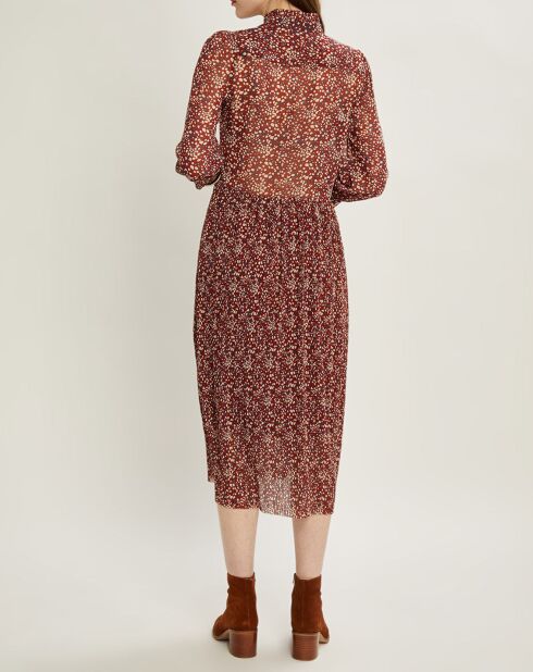 Robe imprimée Wild Drips marron foncé/multicolore