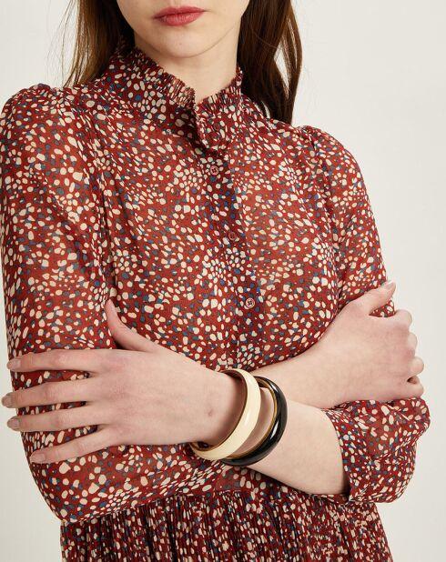 Robe imprimée Wild Drips marron foncé/multicolore